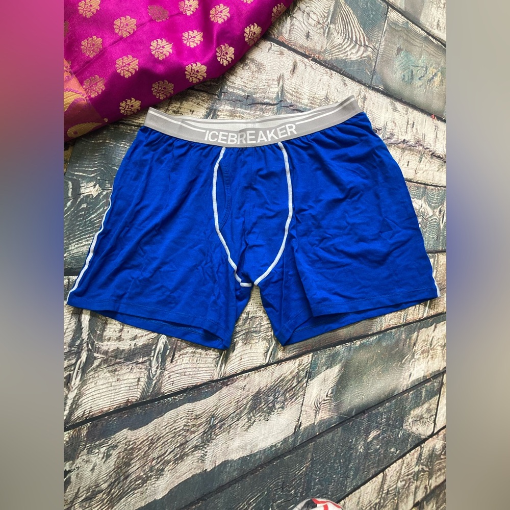 🏇ICEBREAKER Anatomical  Relaxed Men's Blue Boxer Briefs